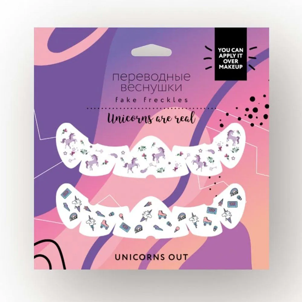 Временная татуировка - веснушки Fake Freckles: Unicorns are real - фото 1