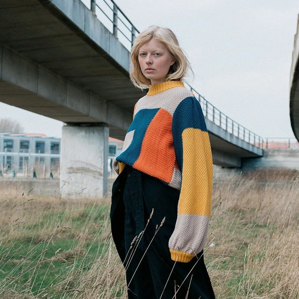Свитер Dedicated Knitted Rutbo Blocks Multi Color женский - фото 1