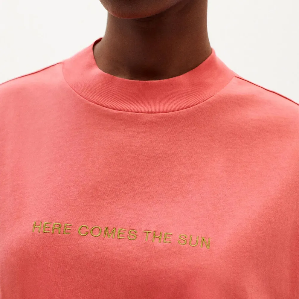 Футболка Thinking Mu Here comes the sun Pink женская - фото 7