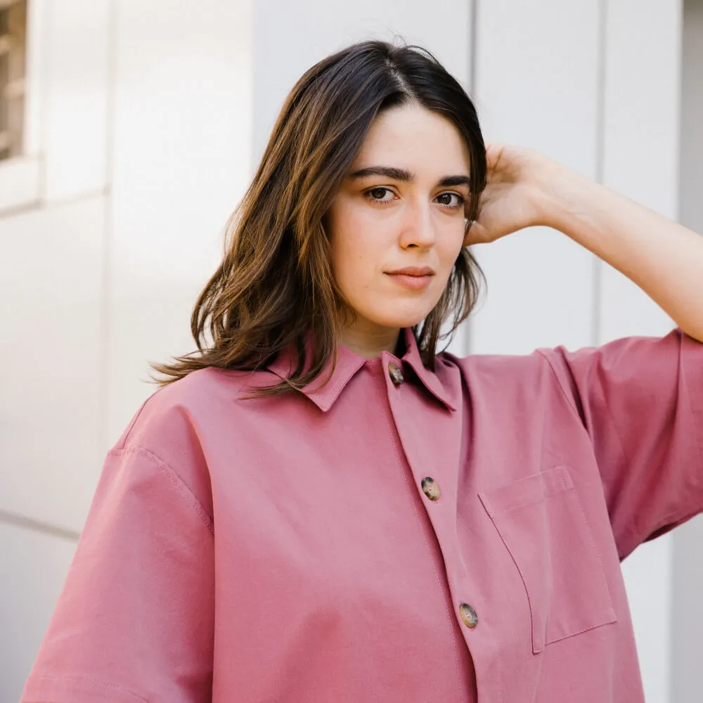 Рубашка с короткими рукавами Friend Function розовая - фото 15