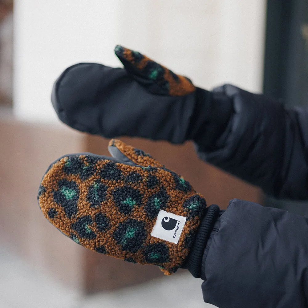 Варежки Carhartt WIP Orla Mitten Camo Leo Jacquard Tamarind - фото 2