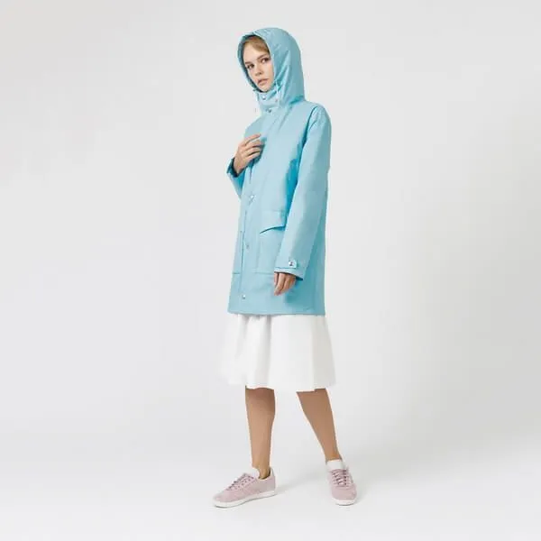 Плащ SHU ярко-голубой - фото 3