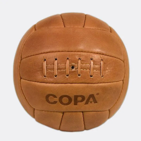 Кожаный футбольный мяч COPA Retro 1950 коричневый - фото 1
