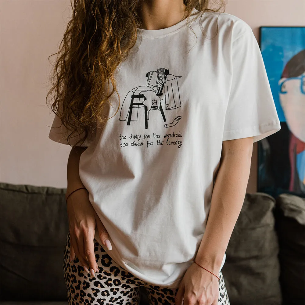 Футболка Friend Function Too Dirty Too Clean белая - фото 3