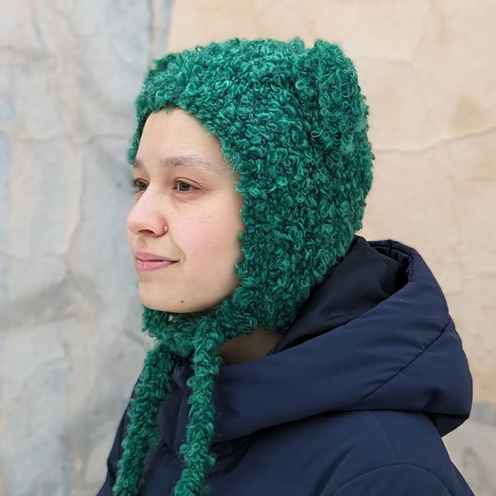 Шапка с ушками CHECK YA HEAD шерстяная зеленая 2358 - фото 3