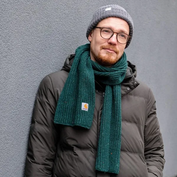 Шарф Carhartt WIP Anglistic Plain Dark Fir Heather - фото 1