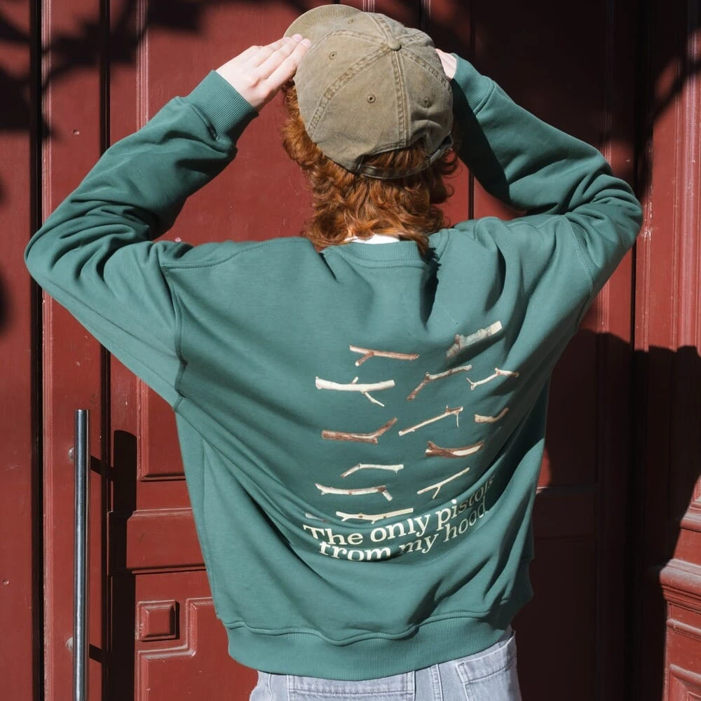 Свитшот Called a Garment X Pistols Зелёный - фото 4