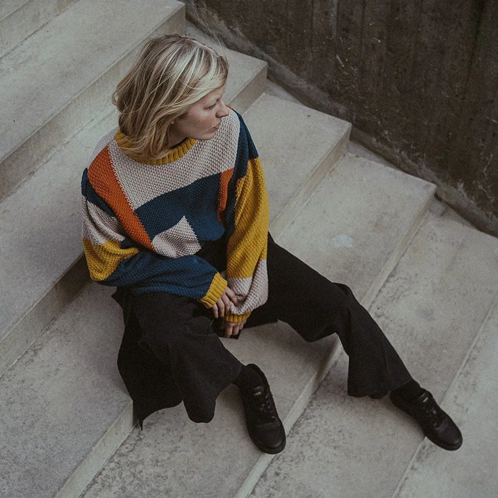 Свитер Dedicated Knitted Rutbo Blocks Multi Color женский - фото 7