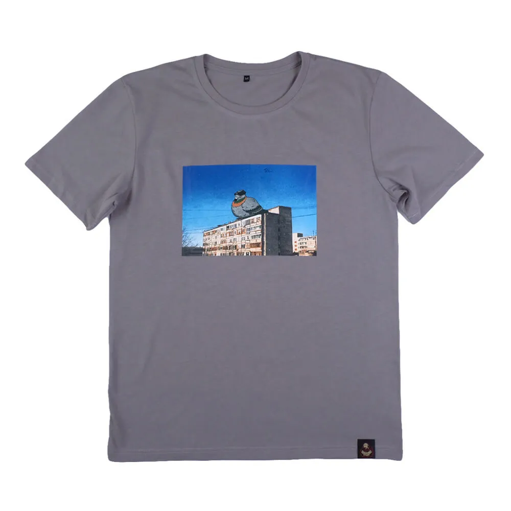 Футболка Barking Store Курлык мужская серая - фото 2