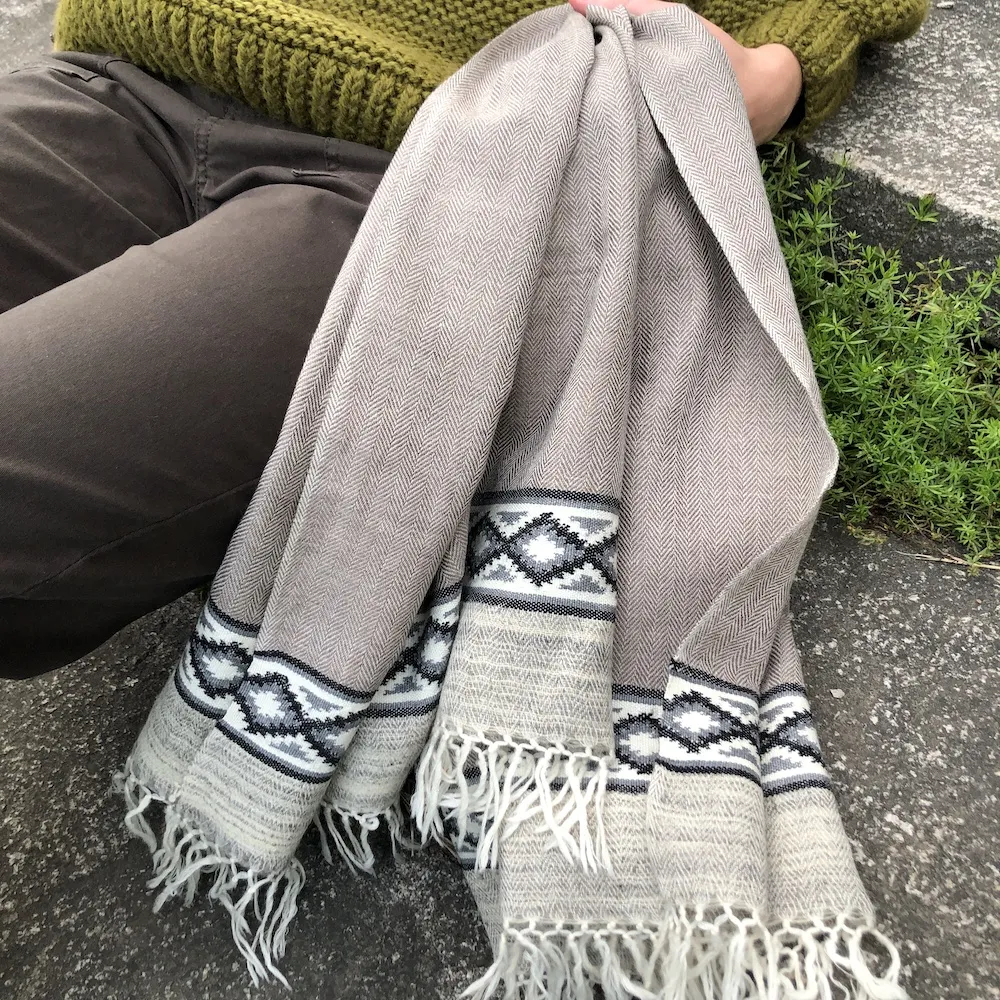 Большой шерстяной шарф Mineral Stone Folk - фото 3