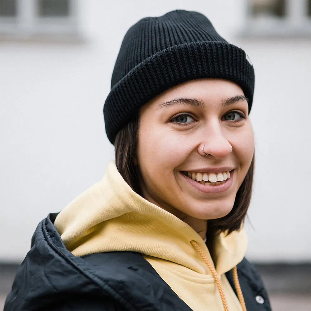 Шапка Меч Knit Short Beanie Black - фото 3