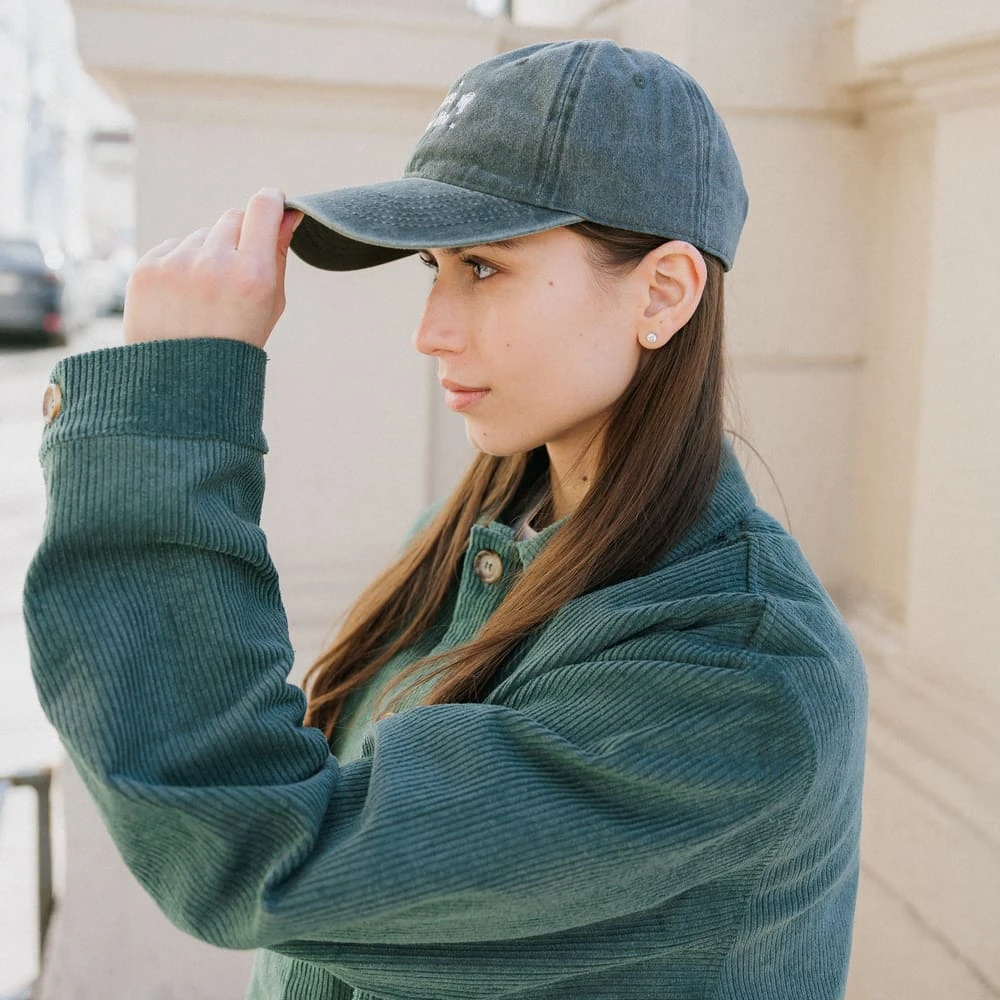 Бейсболка Faded с вышивкой circus is my life зеленая - фото 5