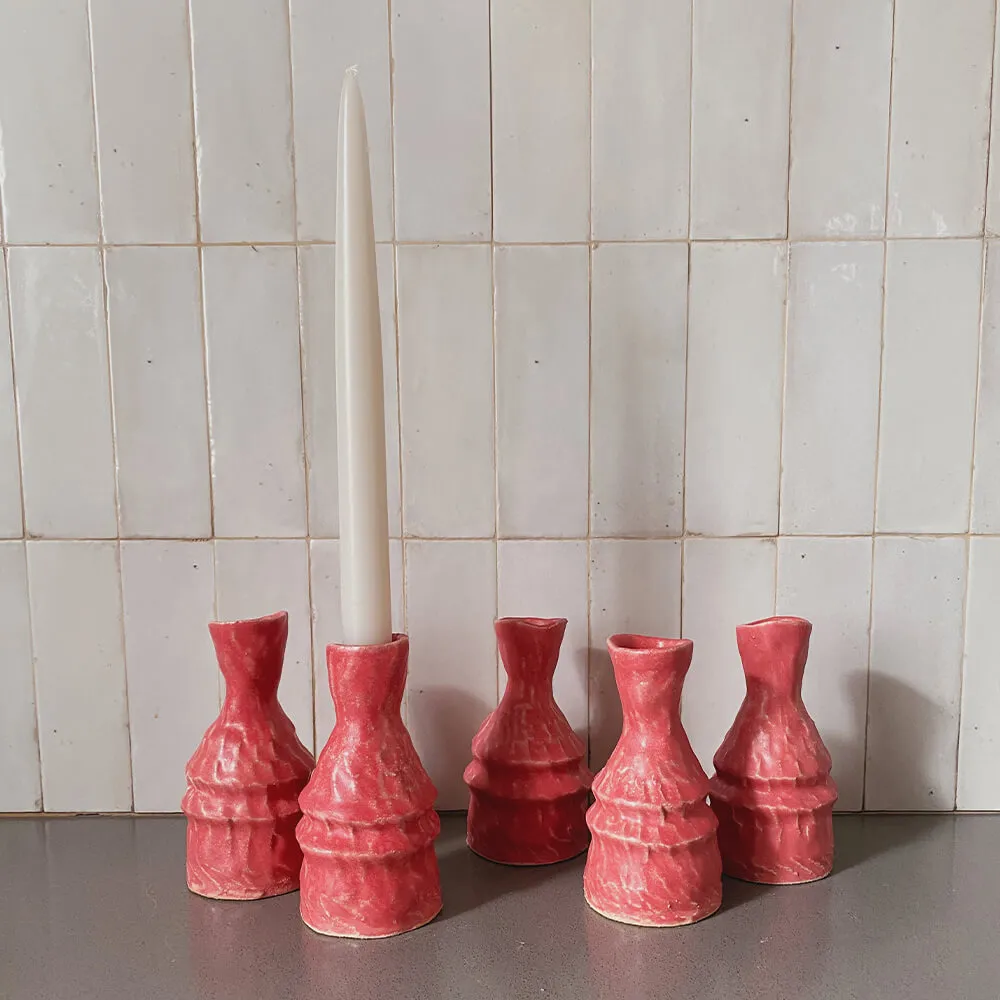 Подсвечник Юлии Каптур форма 1 коралловый - фото 3