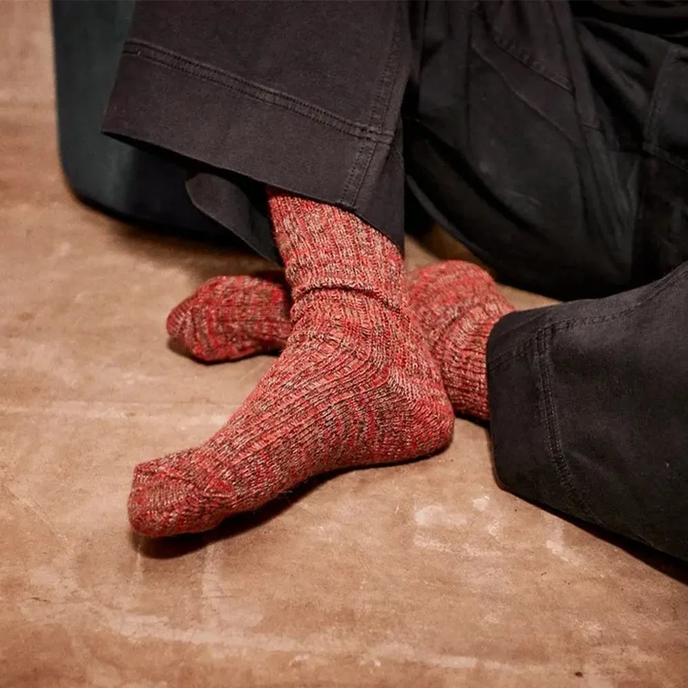 Шерстяные носки Friend Function бордовые - фото 4