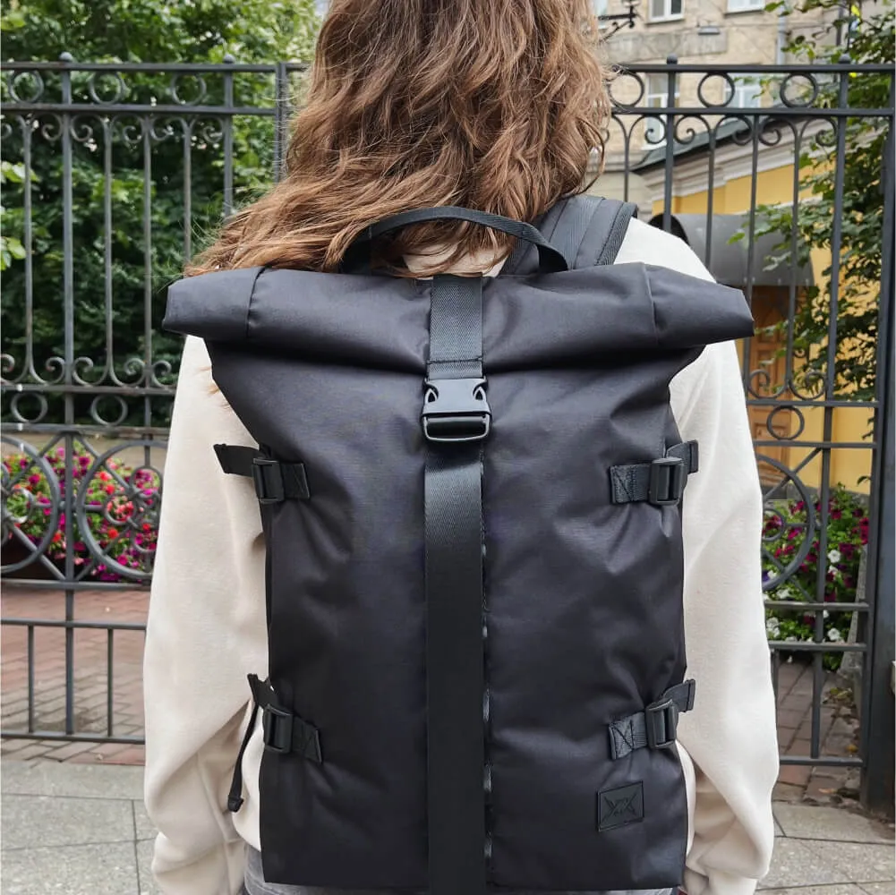 Рюкзак Молодость Roll Top черный - фото 1