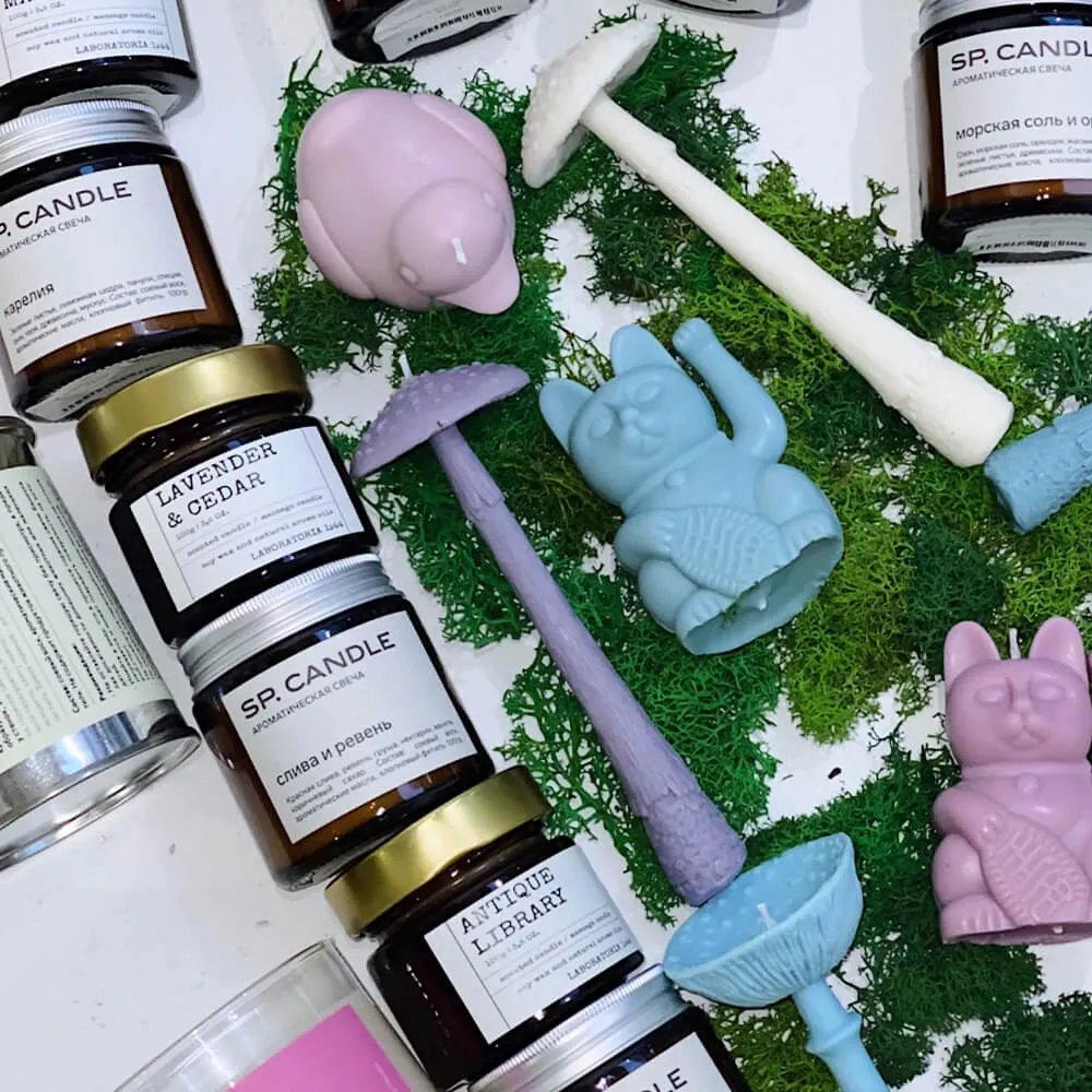 Ароматическая свеча Unification Love Lucky Cat розовая - фото 6