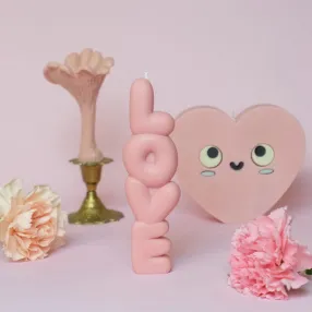 Ароматическая свеча Unification Love «‎Love» розовая