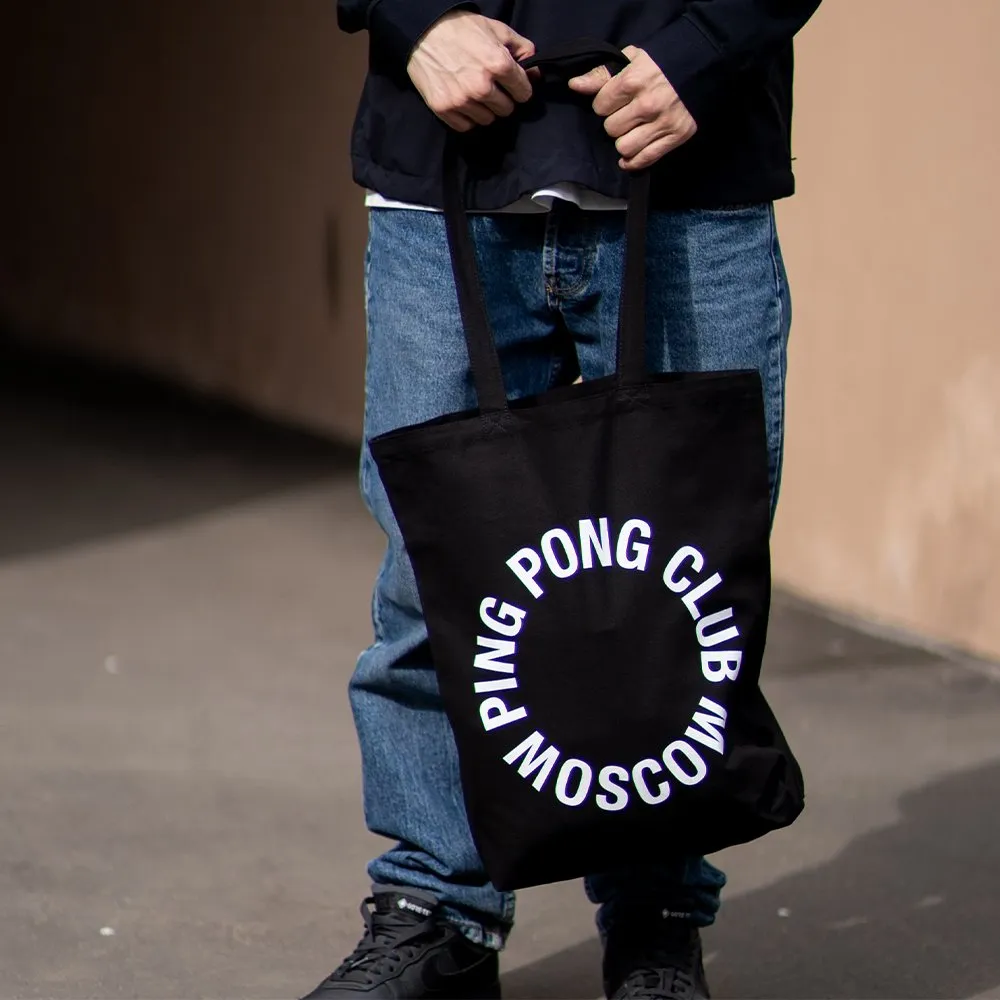 Шоппер Ping Pong Club Moscow черный - фото 3