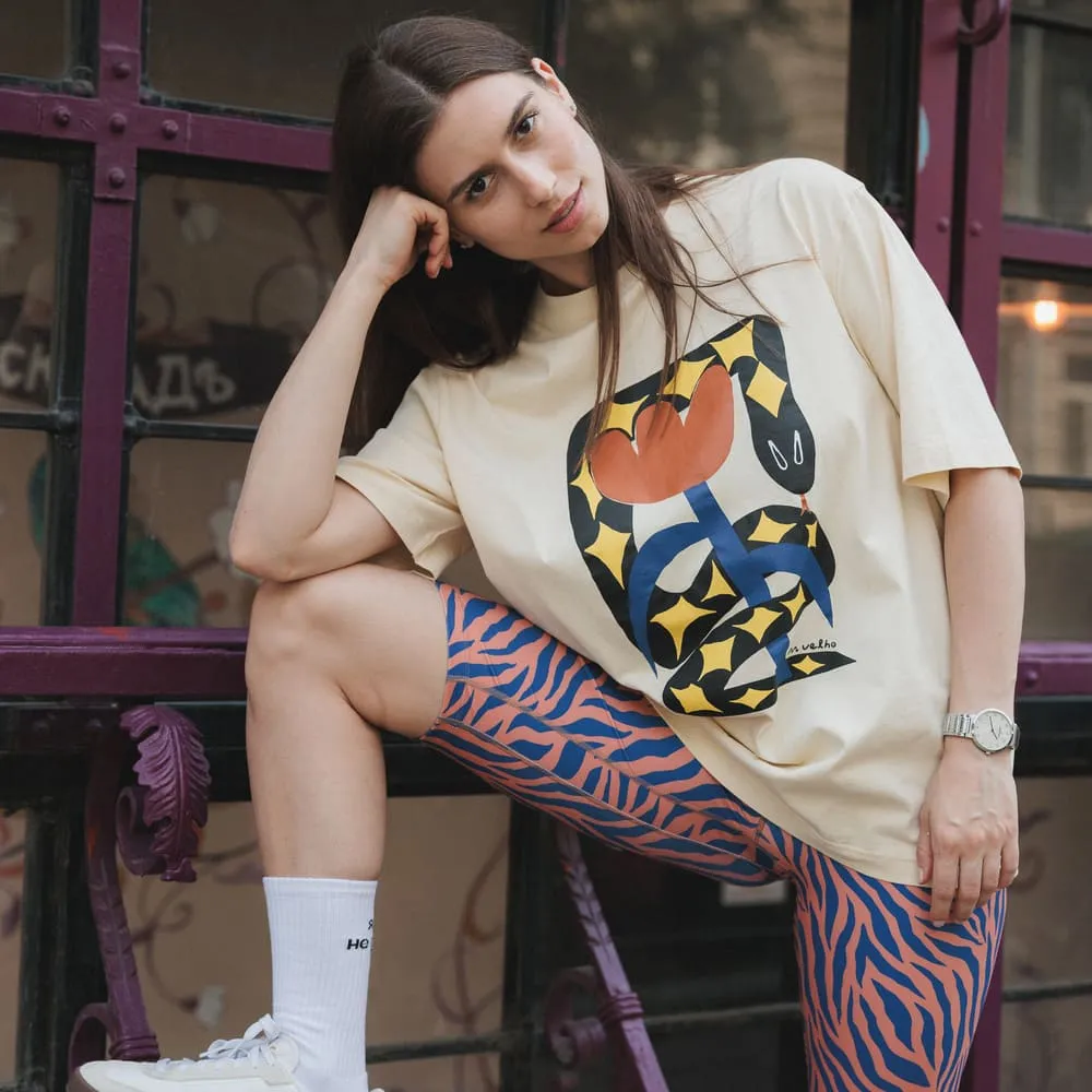 Футболка Bask In The Sun ANACONDA cream - фото 1