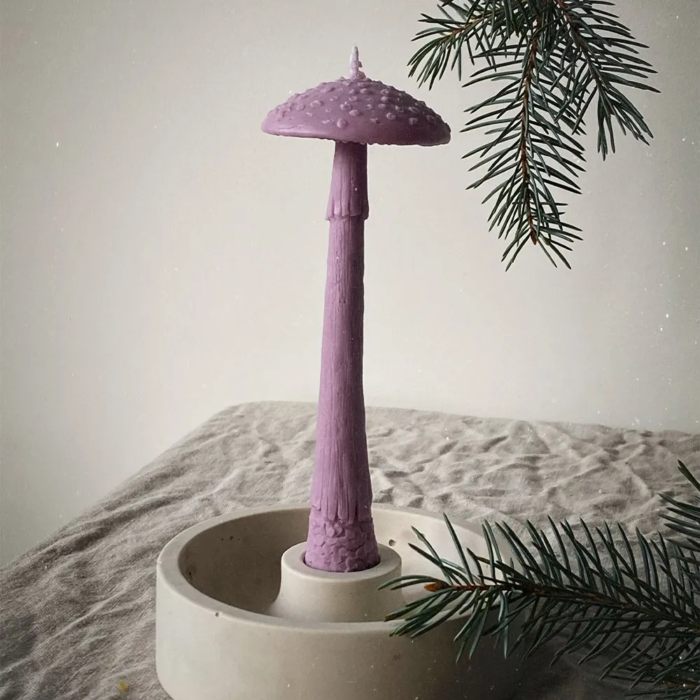 Ароматическая свеча Unification Love Гриб шляпкой вниз розовый - фото 1