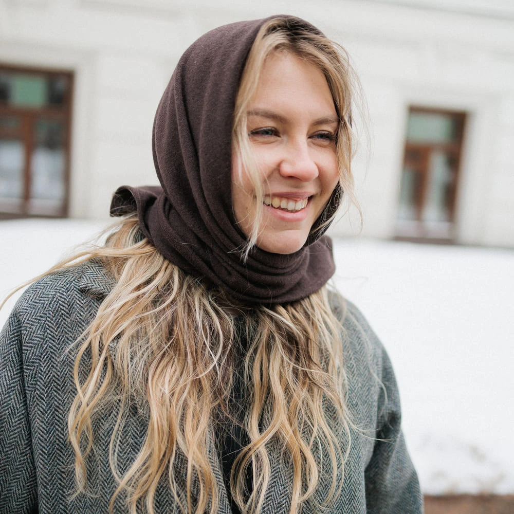 Косынка Friend Function шерстяная и горько-шоколадная - фото 9
