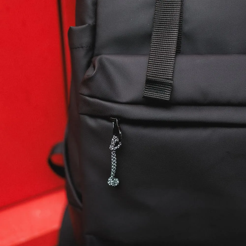 Большой рюкзак-роллтоп Friend Function прорезиненный черный - фото 6