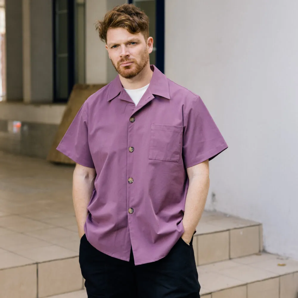 Рубашка с короткими рукавами Friend Function сиреневая - фото 16