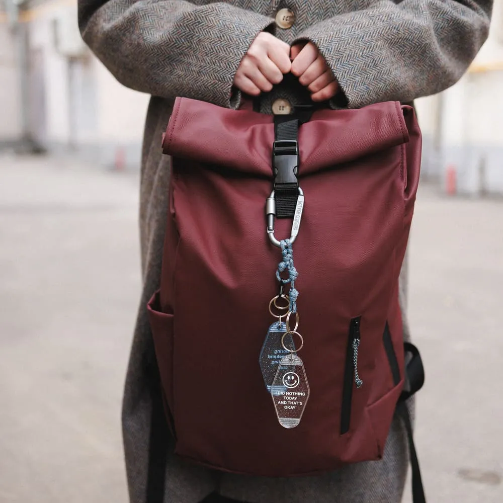 Рюкзак роллтоп Friend Function прорезиненный бордовый - фото 5