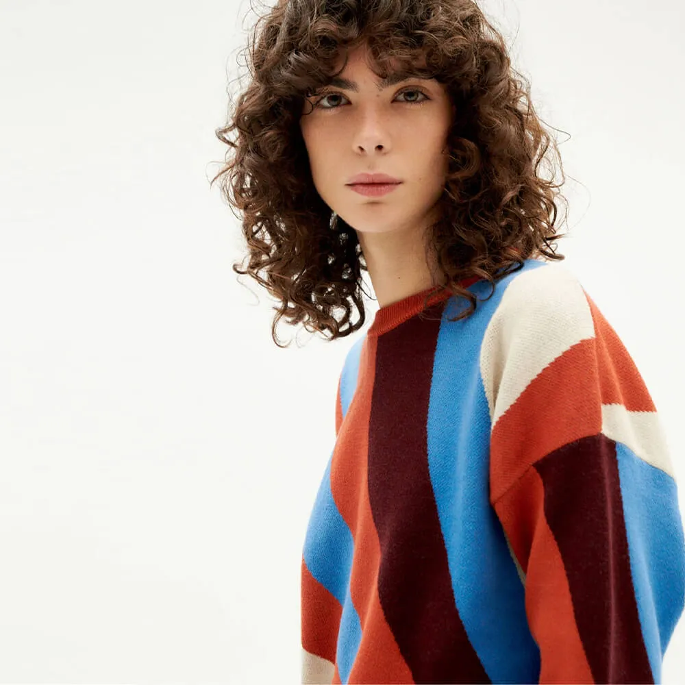 Свитер Thinking Mu Cold Paloma Blue женский - фото 10