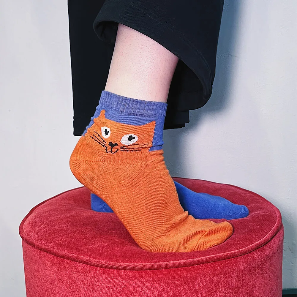 Носки Friend Function Котячьи синие 36-40 короткие - фото 1