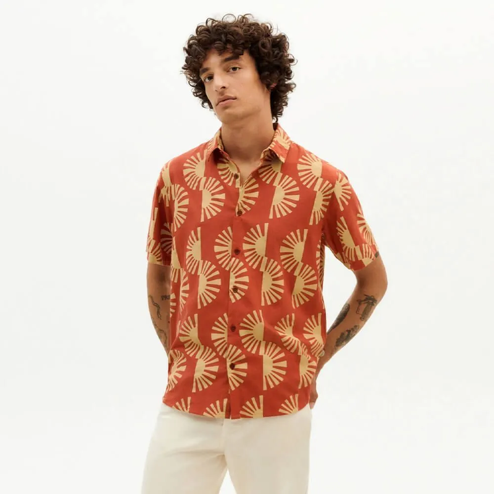 Рубашка Thinking Mu Big migdia Tom Сlay red мужская - фото 11