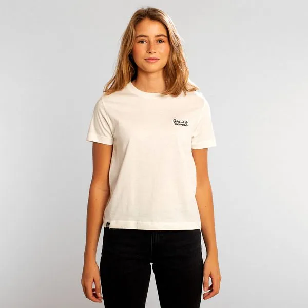 Футболка Dedicated Mysen God is Woman Off-White женская - фото 3
