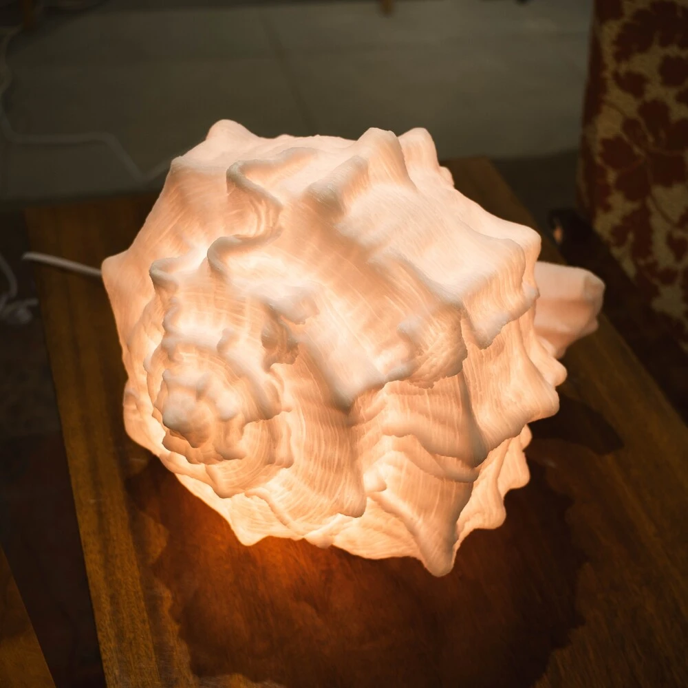 Настольная лампа в форме раковины Kersten спиралевидная - фото 1