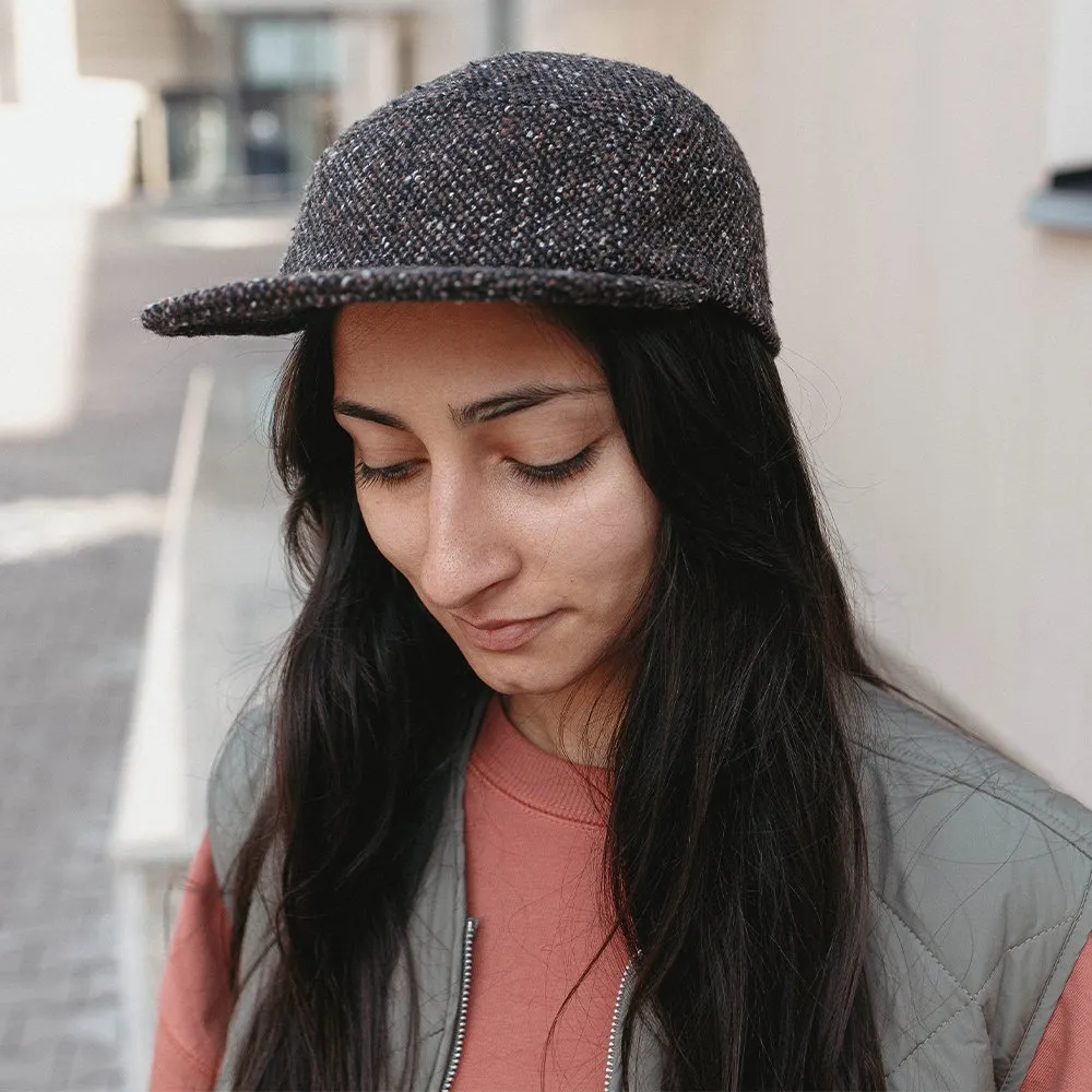 Пятипанельная кепка из твида Friend Function черная - фото 3