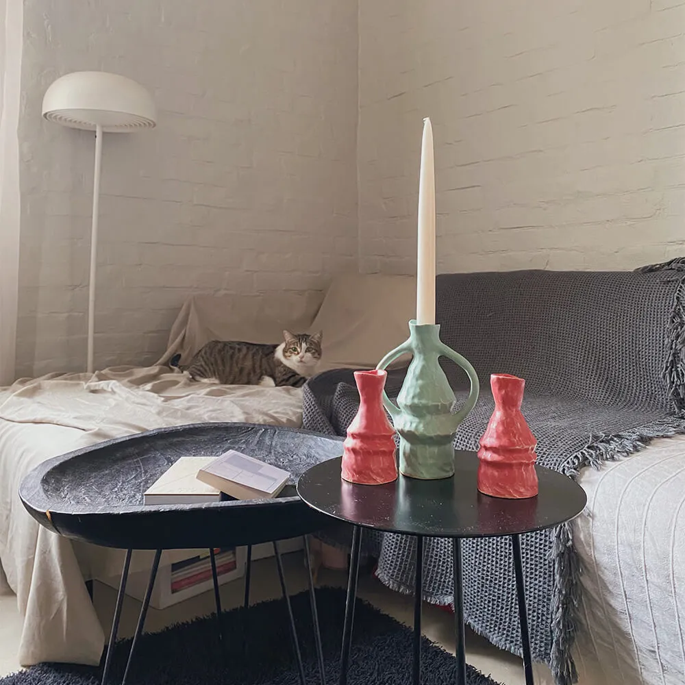 Подсвечник Юлии Каптур форма 3 бирюзовый - фото 11