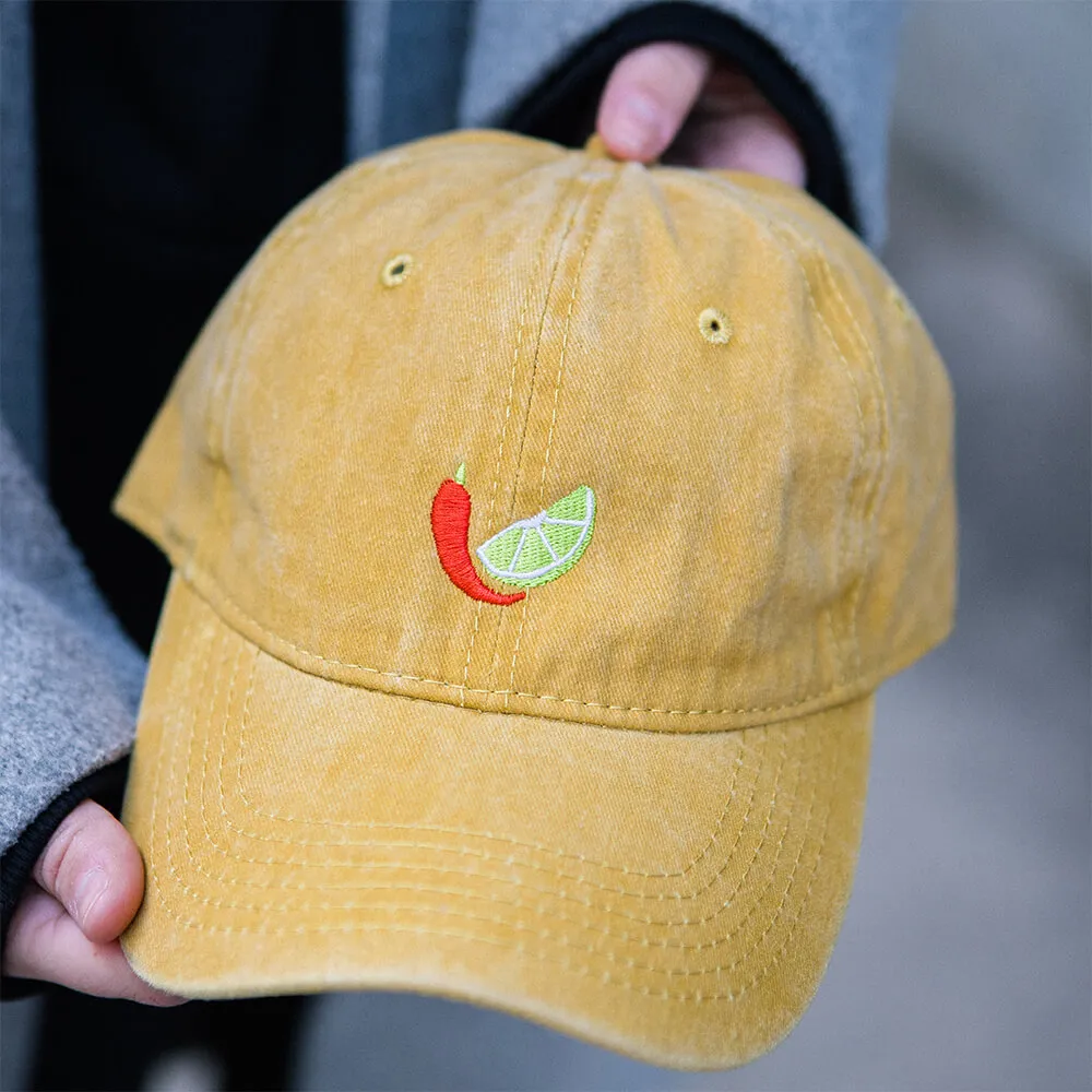 Бейсболка Faded с вышивкой лайм и перчик - фото 3