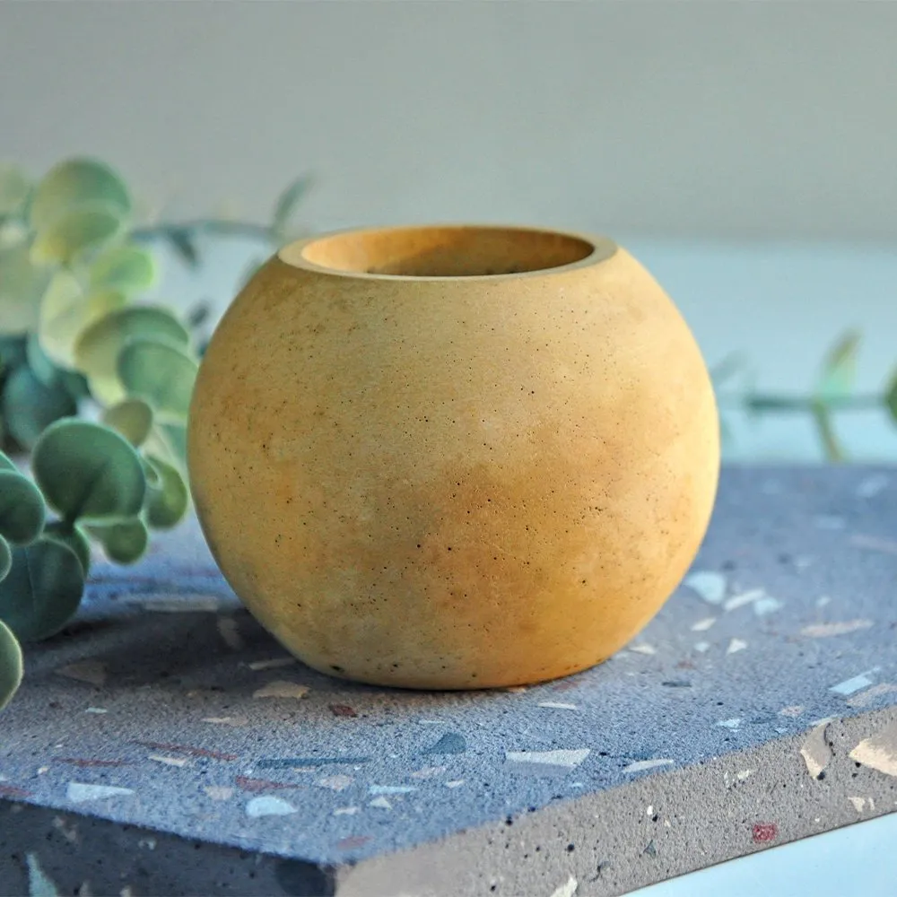 Кашпо CONCRETE COLOR Anika охра - фото 2