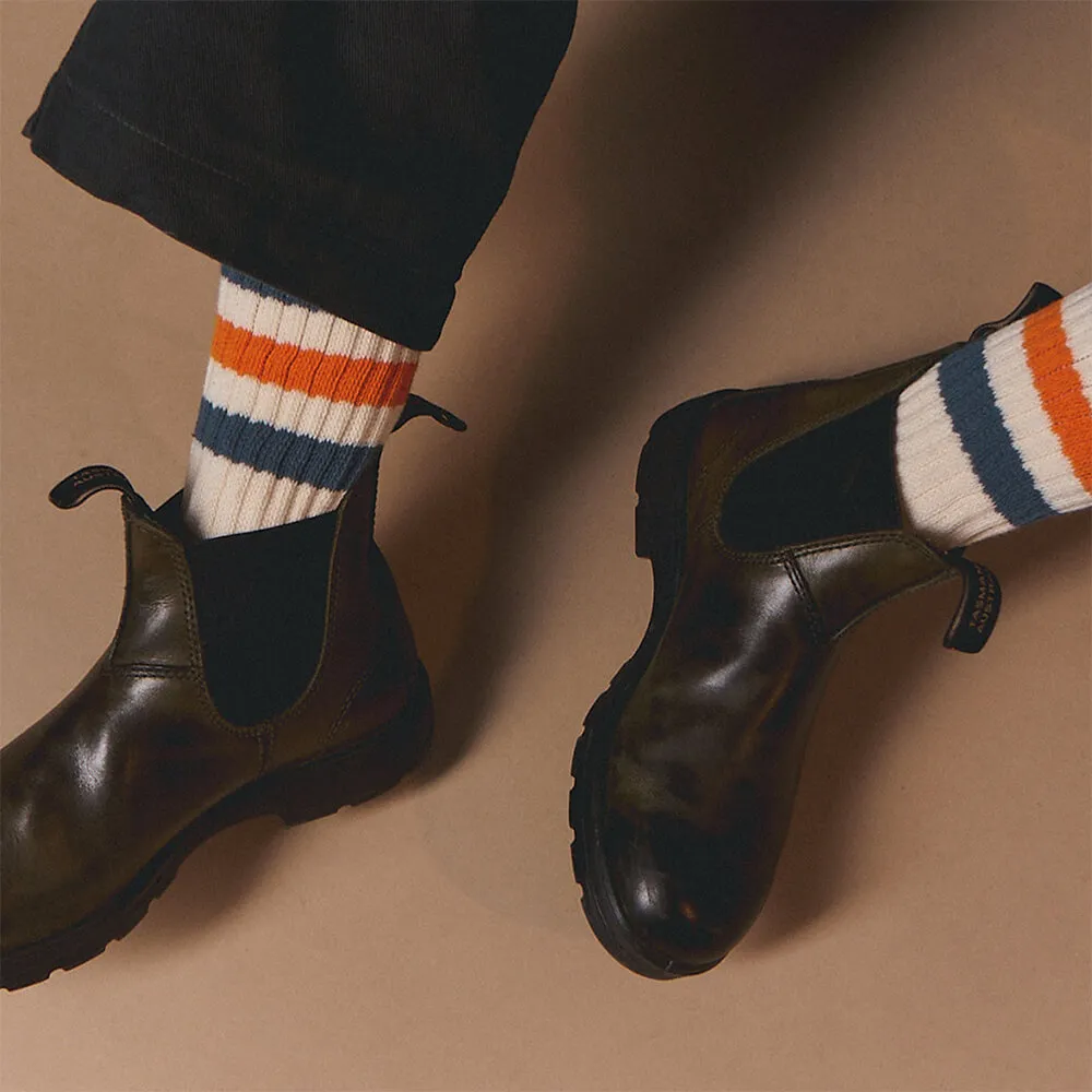 Носки Меч RETRO STRIPES Ivory/Spruce/Orange - фото 2