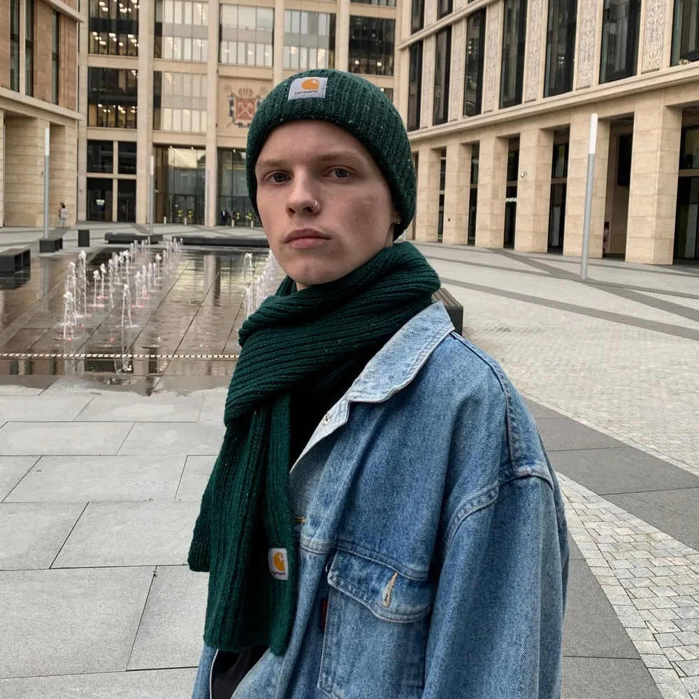 Шарф Carhartt WIP Anglistic Plain Dark Fir Heather - фото 2