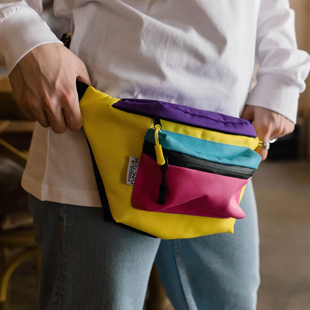 Сумка на пояс Friend Function colorblock большая хорошая - фото 4