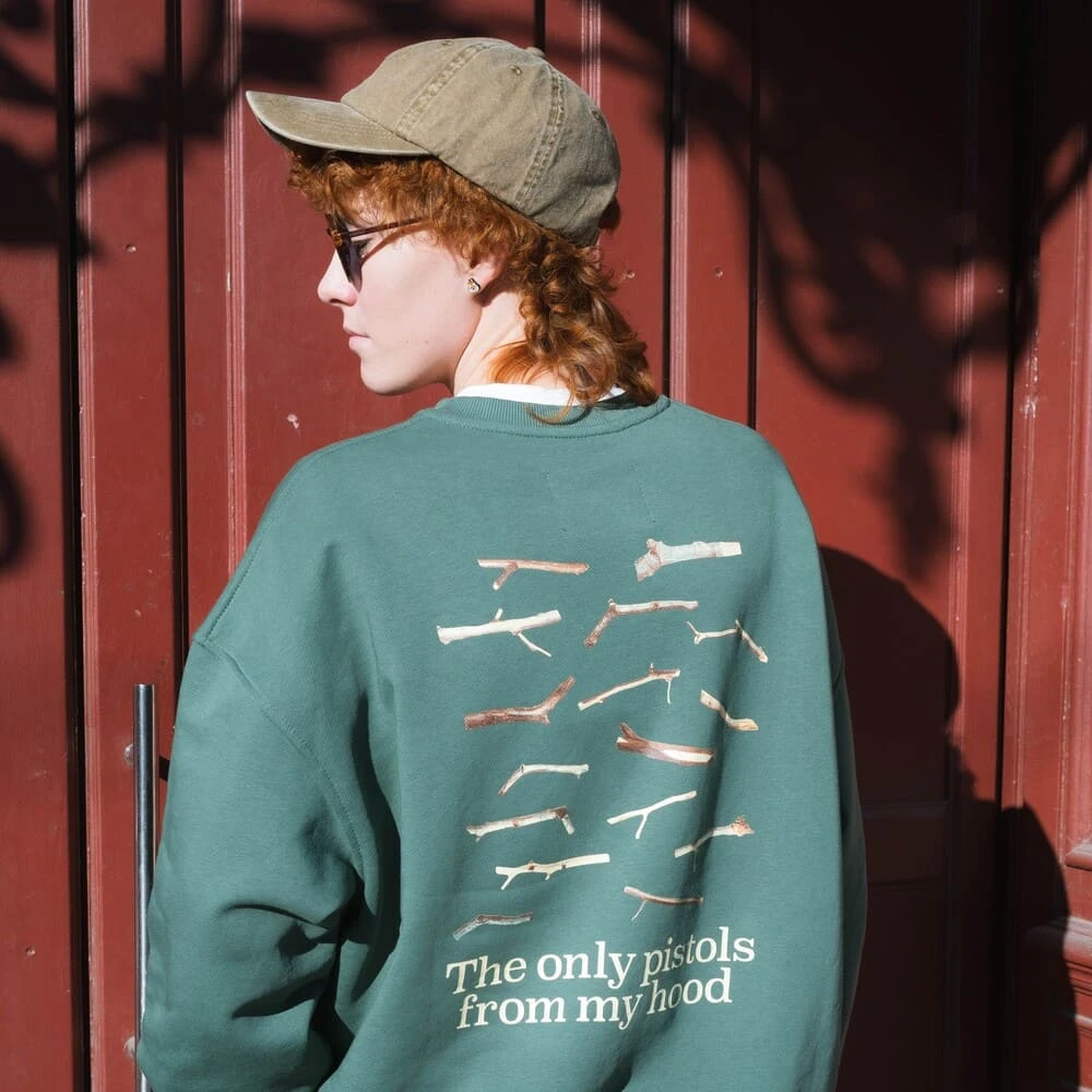 Свитшот Called a Garment X Pistols Зелёный - фото 3