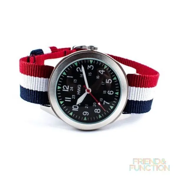 Часы HWG - трехцветный ремешок - фото 6