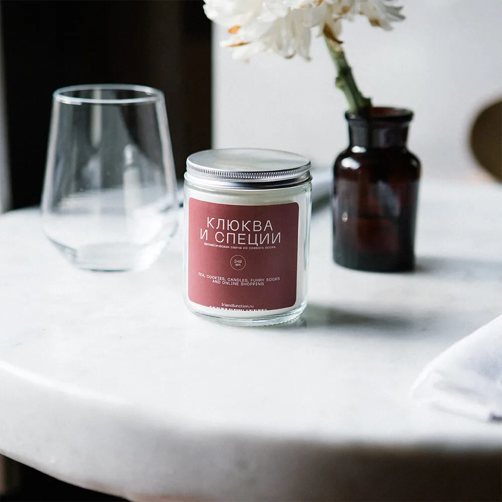 Свеча Friend Function Клюква и специи 240 мл - фото 3