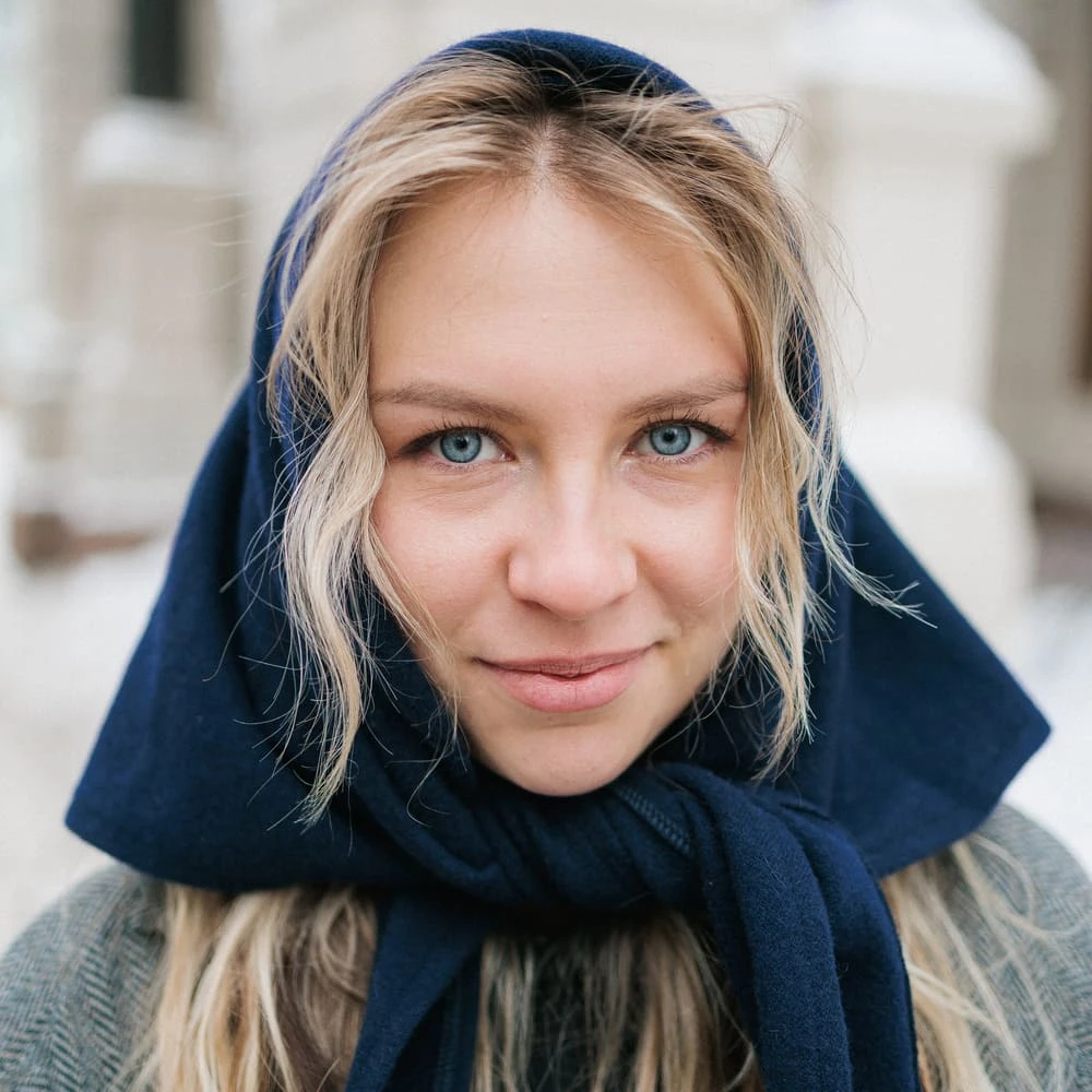 Косынка Friend Function шерстяная невидимый синий - фото 6