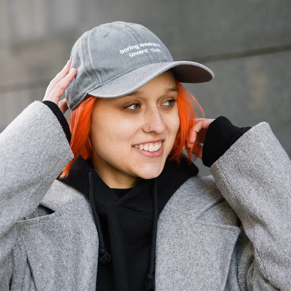 Бейсболка Faded с вышивкой boring weekend lovers' club - фото 3
