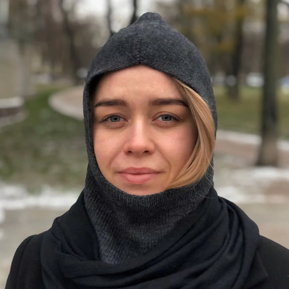 Балаклава CHECK YA HEAD шерстяная темный маренго T117 - фото 4