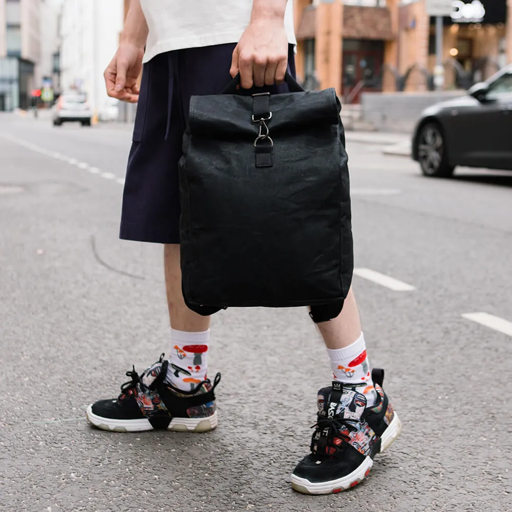 Рюкзак роллтоп из канваса Friend Function Mini черный - фото 4