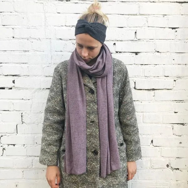 Шерстяной шарф Friend Function Сиреневый меланж - фото 2