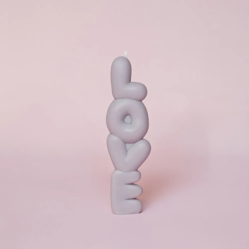 Ароматическая свеча Unification Love «Love» лиловая - фото 1