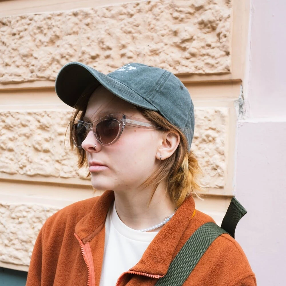 Бейсболка Faded с вышивкой circus is my life зеленая - фото 5